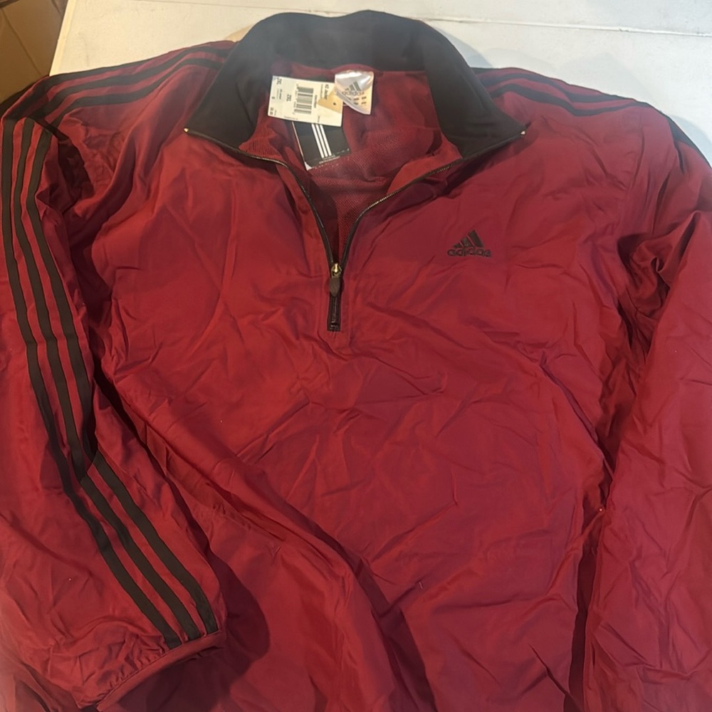 New Adidas HZ Windbreaker 1/2 Zip Jacket